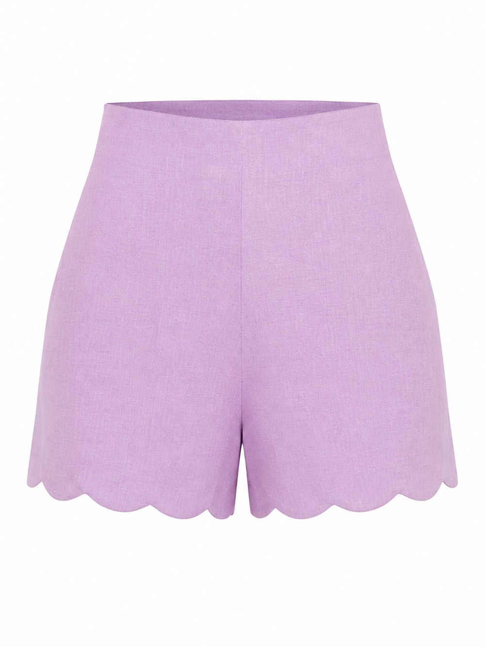Abercrombie & Fitch‎ Lavender High-Waist Scallop-Hem 100%Linen